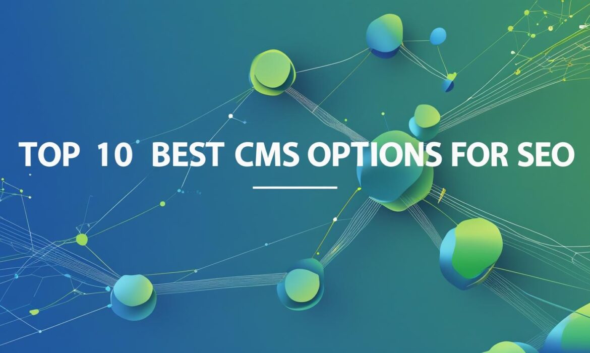 Create an image for the blog topic banner, blog topic _Top 10 Best CMS Options for SEO_, Don’t add Text in the image