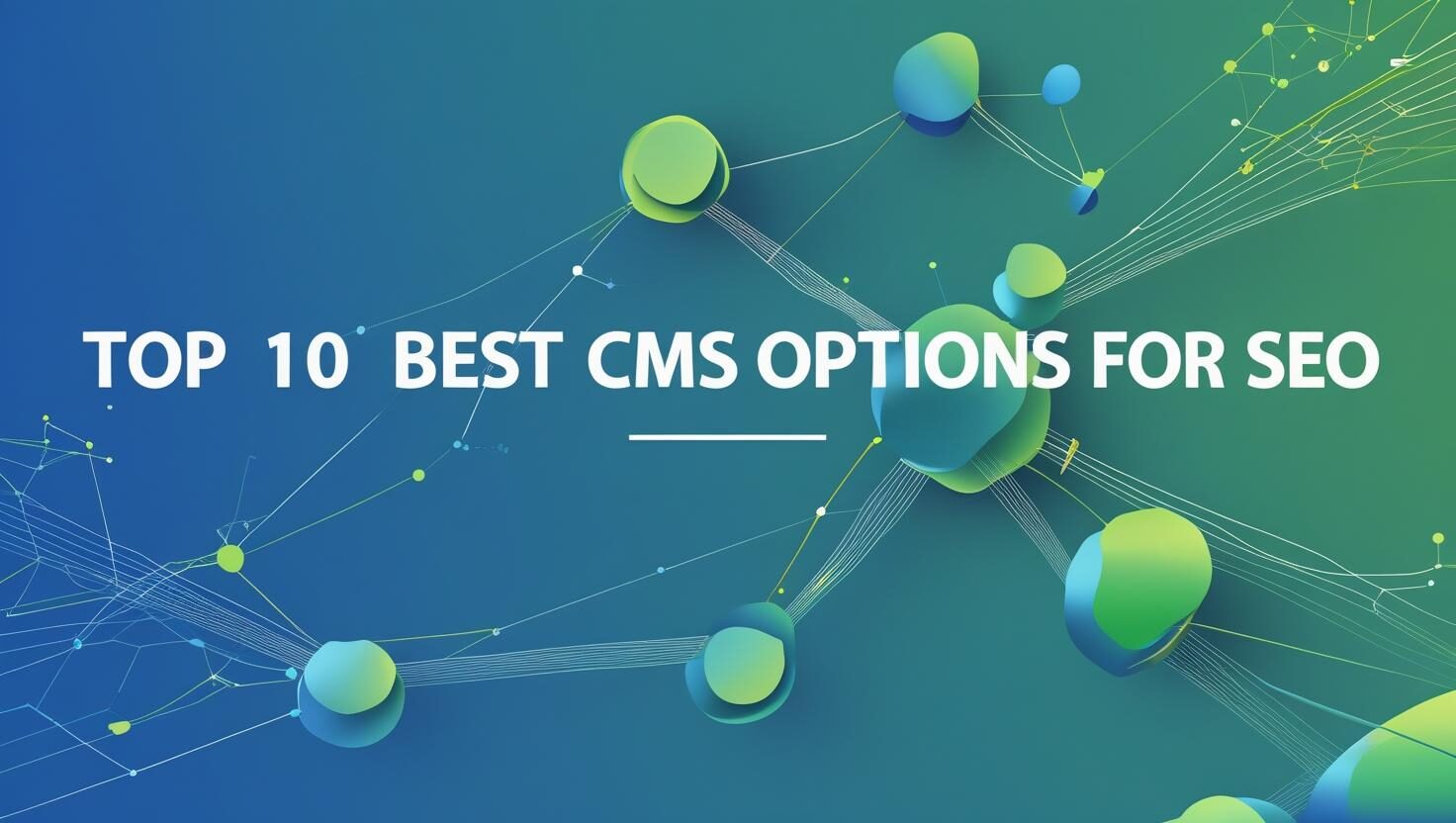Create an image for the blog topic banner, blog topic _Top 10 Best CMS Options for SEO_, Don’t add Text in the image